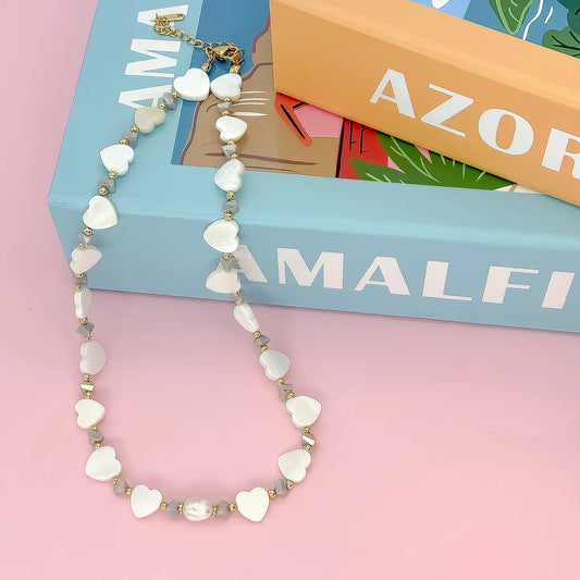 Multi stone heart necklace