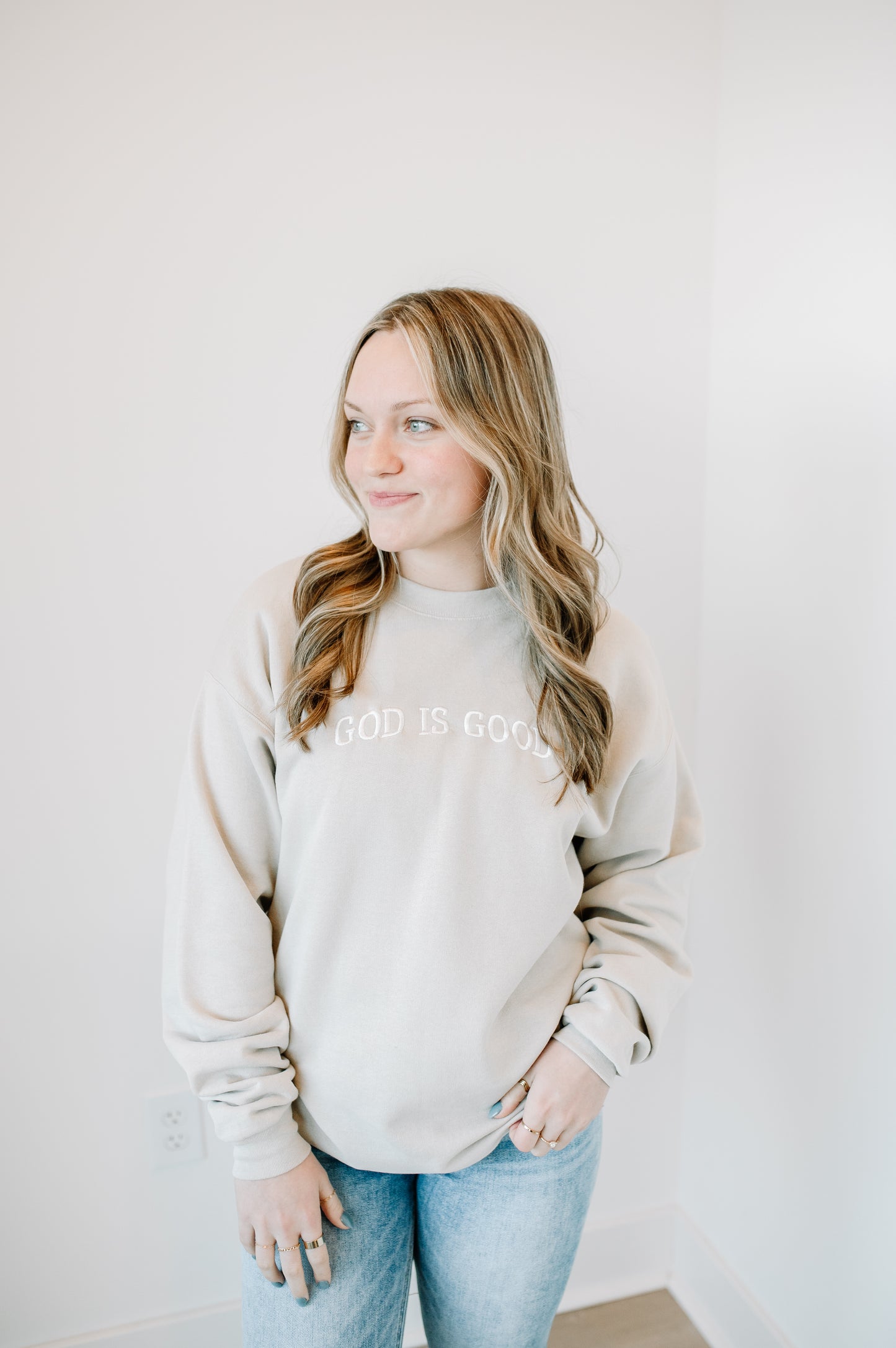 Embroidered GOD IS GOOD Sweatshirt