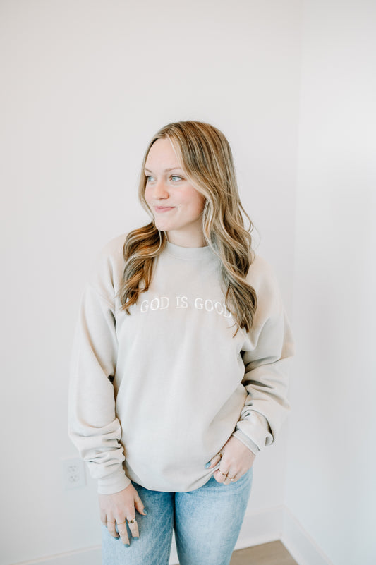 Embroidered GOD IS GOOD Sweatshirt