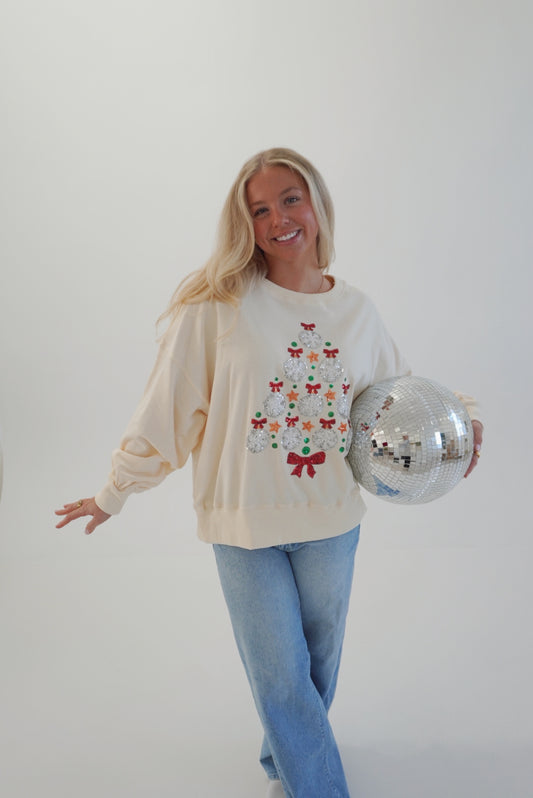 Ornament tree sweatshirt