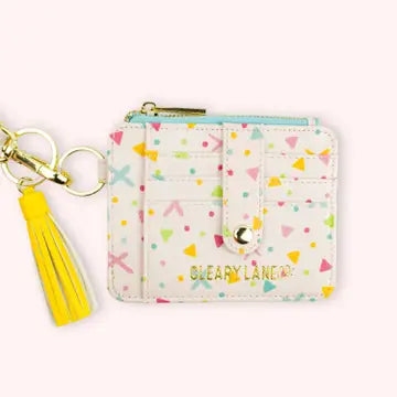 COLORFUL WALLET KEYCHAIN Blush Rainbow Shapes