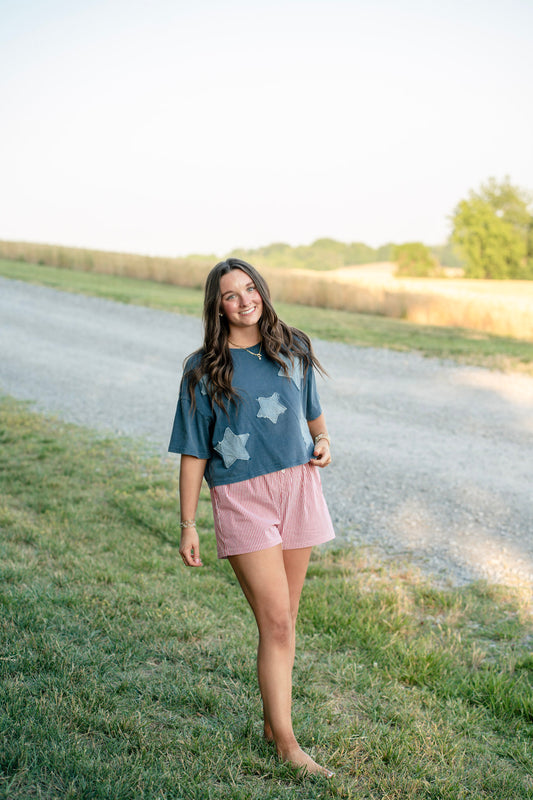 Star Patch Top