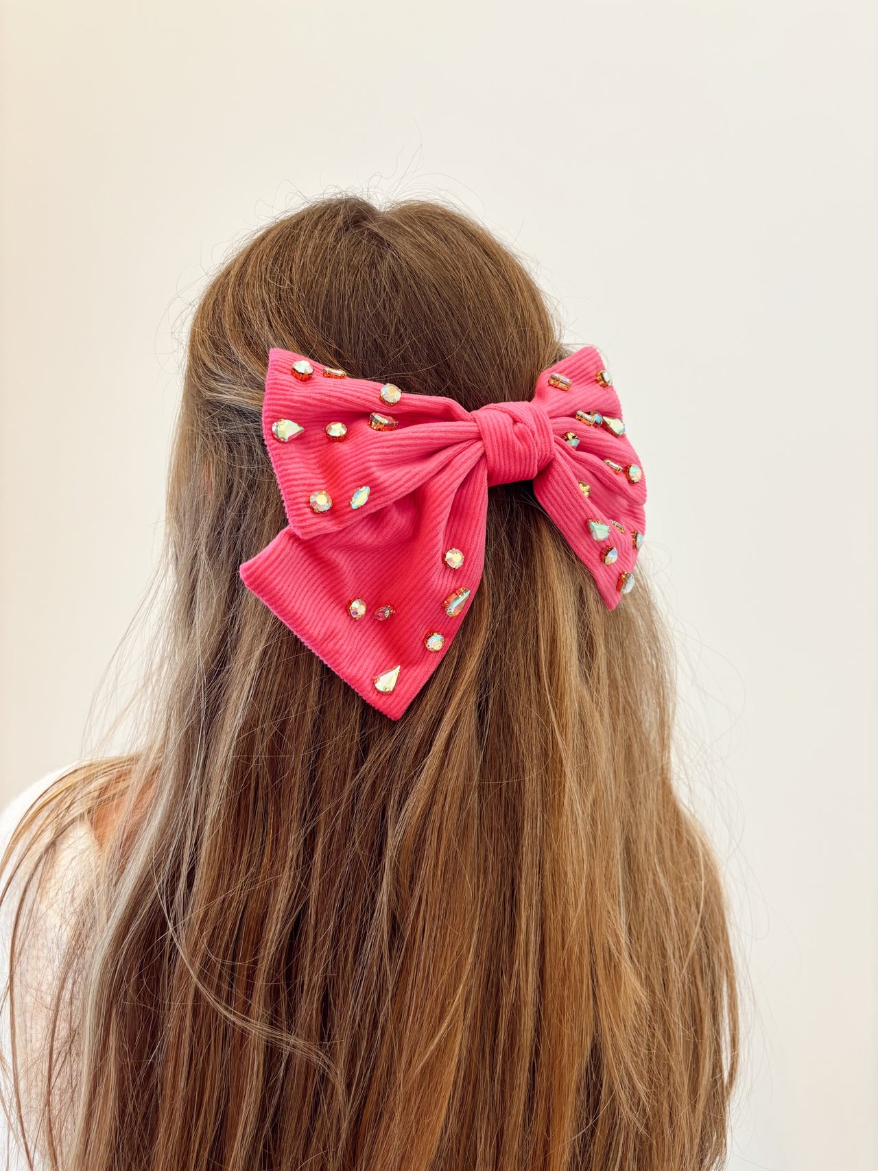 pink rhinestone bow