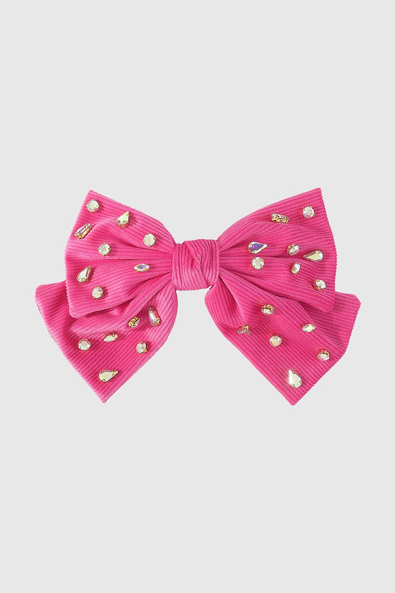 pink rhinestone bow