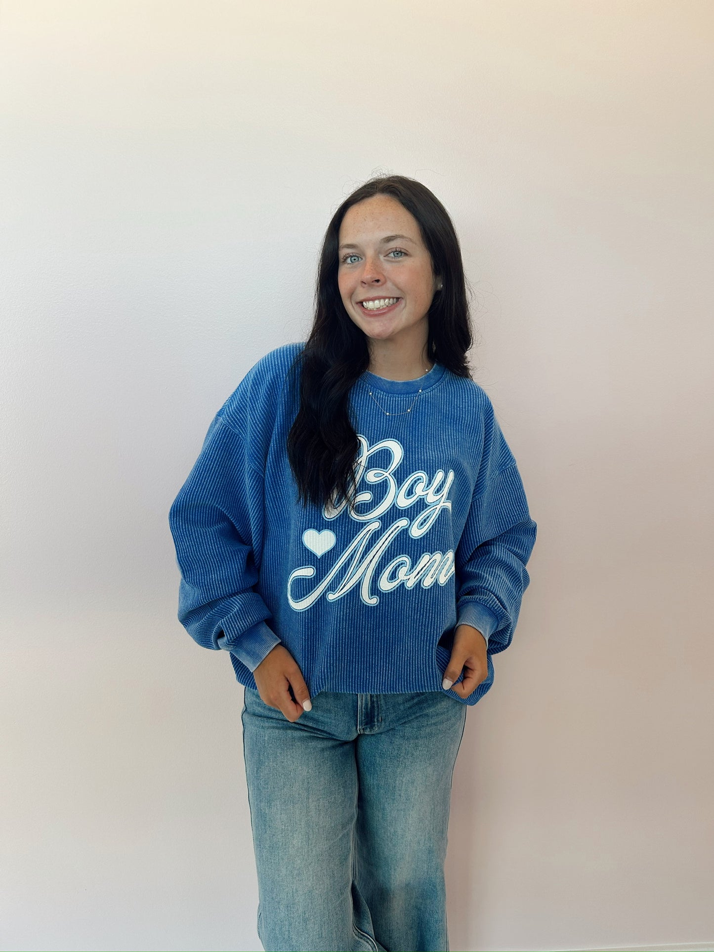 boy mom corded sweatshirt