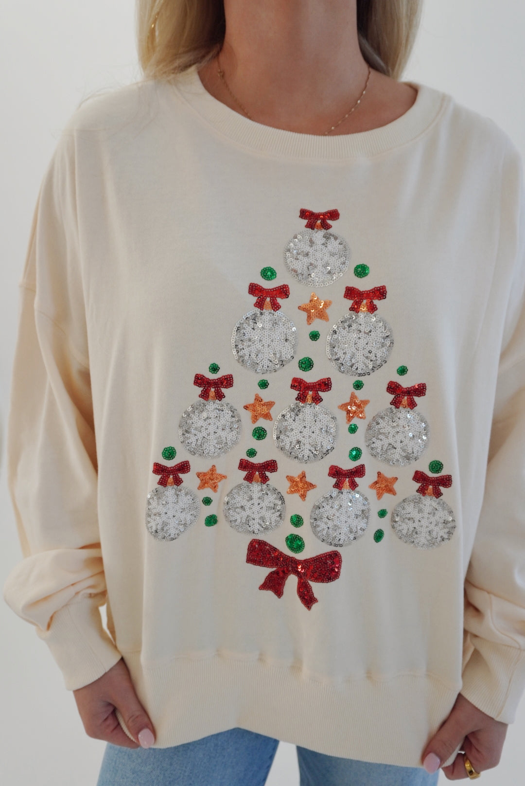Ornament tree sweatshirt
