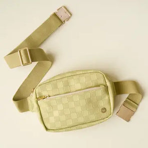 Urban Check Belt Bag-Green Darling Effect