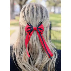 Brynlee Two Tone Bow Red Black