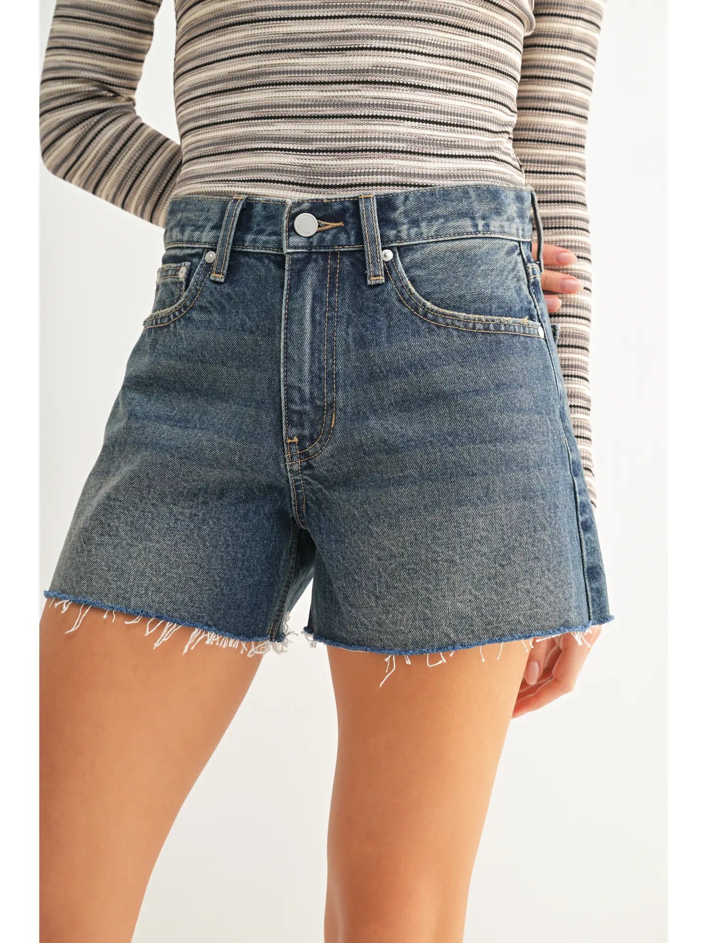 High rise Aline Non Stretch Short- vintage medium
