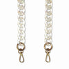Cyra - Crystal Effect Resin Long Chain with Golden Carabiners Clear The American Case