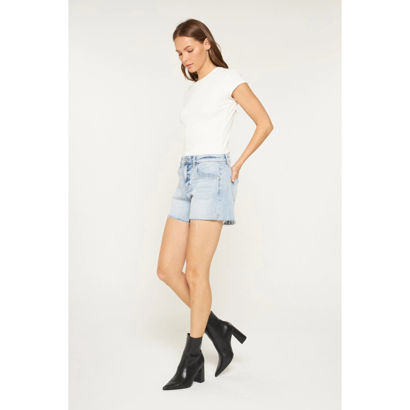 Super High Raw Hem Shorts