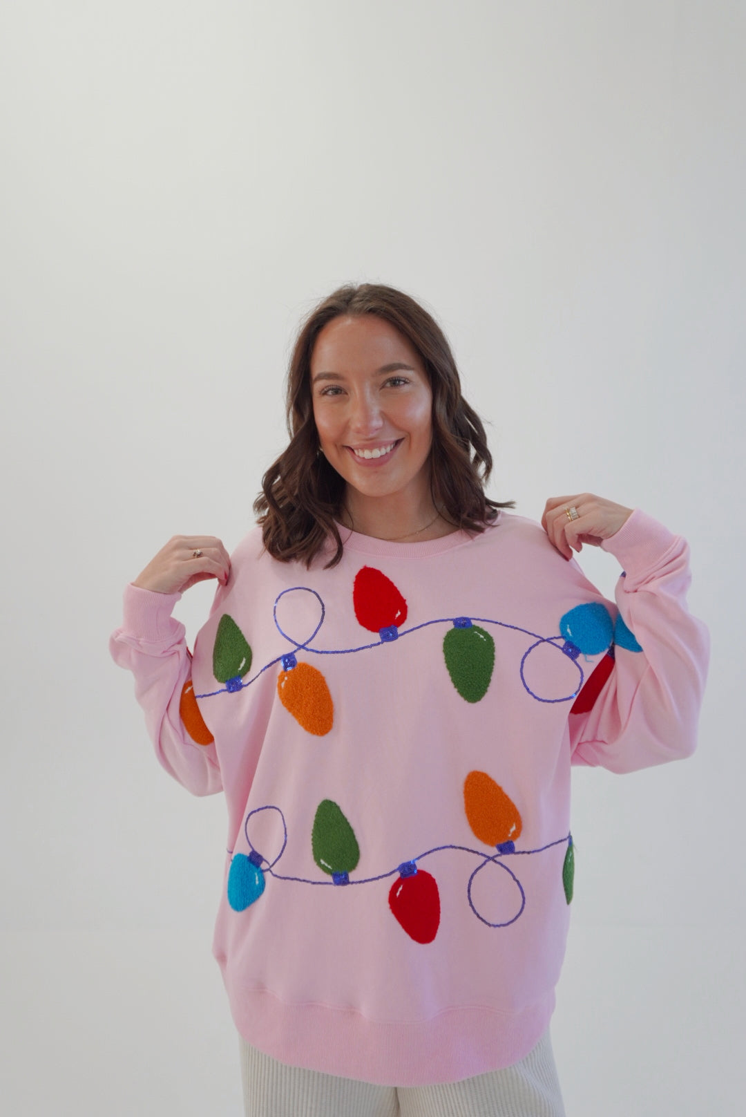 Christmas lights sweatshirt