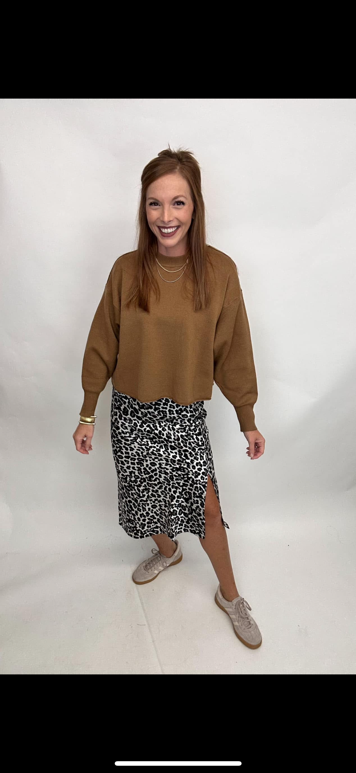 maysen leopard skirt