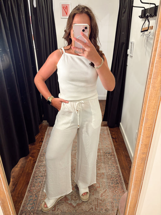Online- Linen Pants White