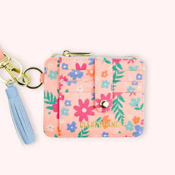 COLORFUL WALLET KEYCHAIN BLUSH FLORAL JUNGLE