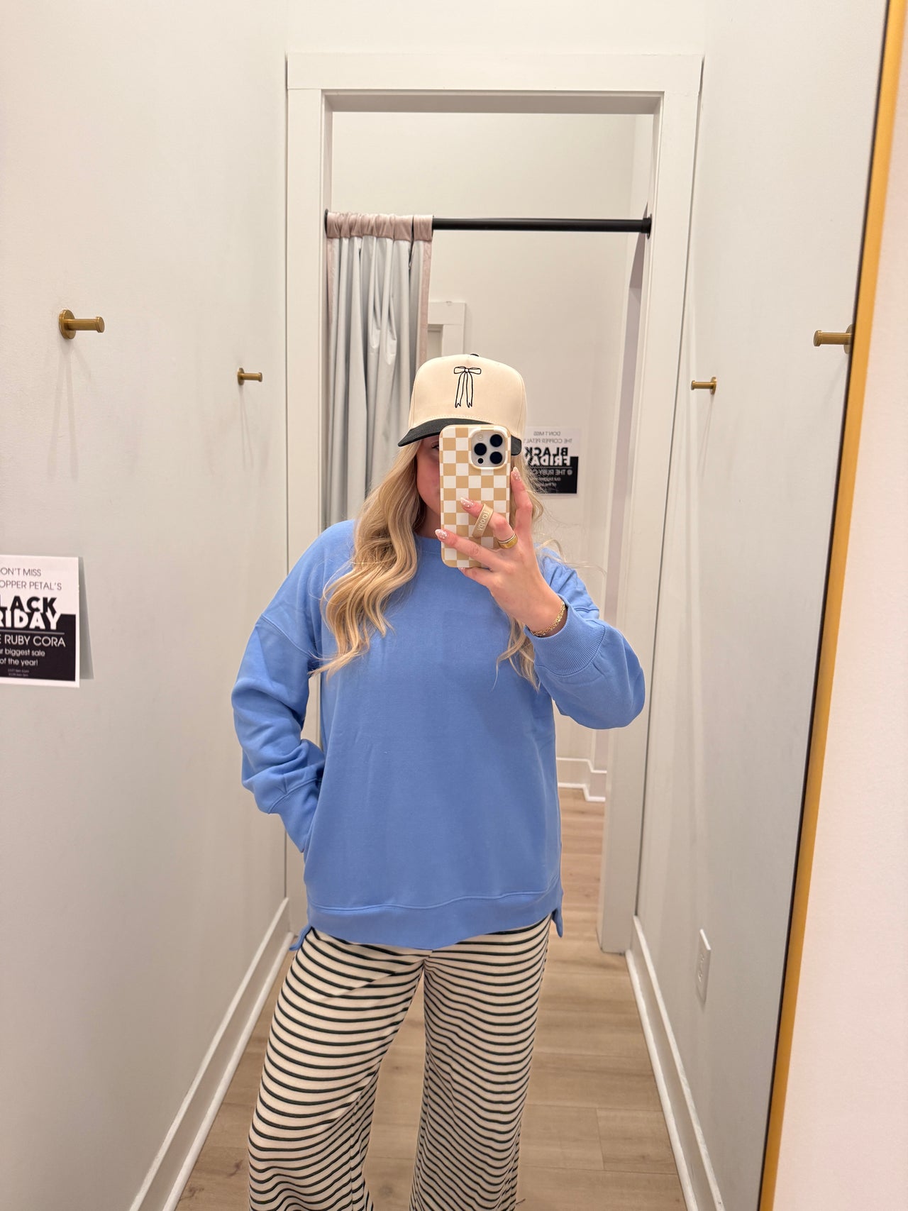 Fleece Hi-low Boyfriend Sweatshirts With Pockets CORN FLOWER BLUE