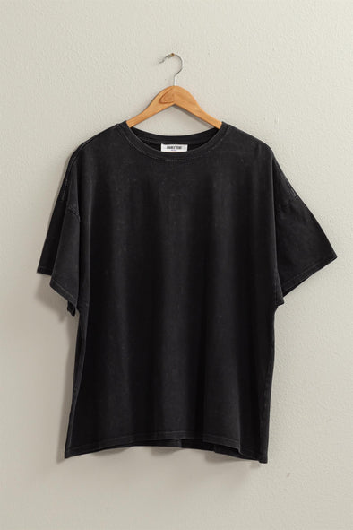 easy tee mineral wash black