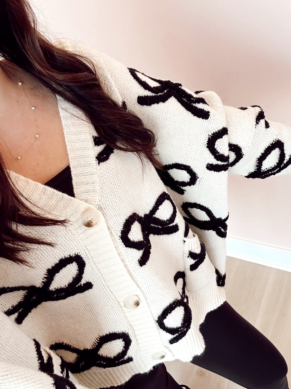 tessa bow cardigan