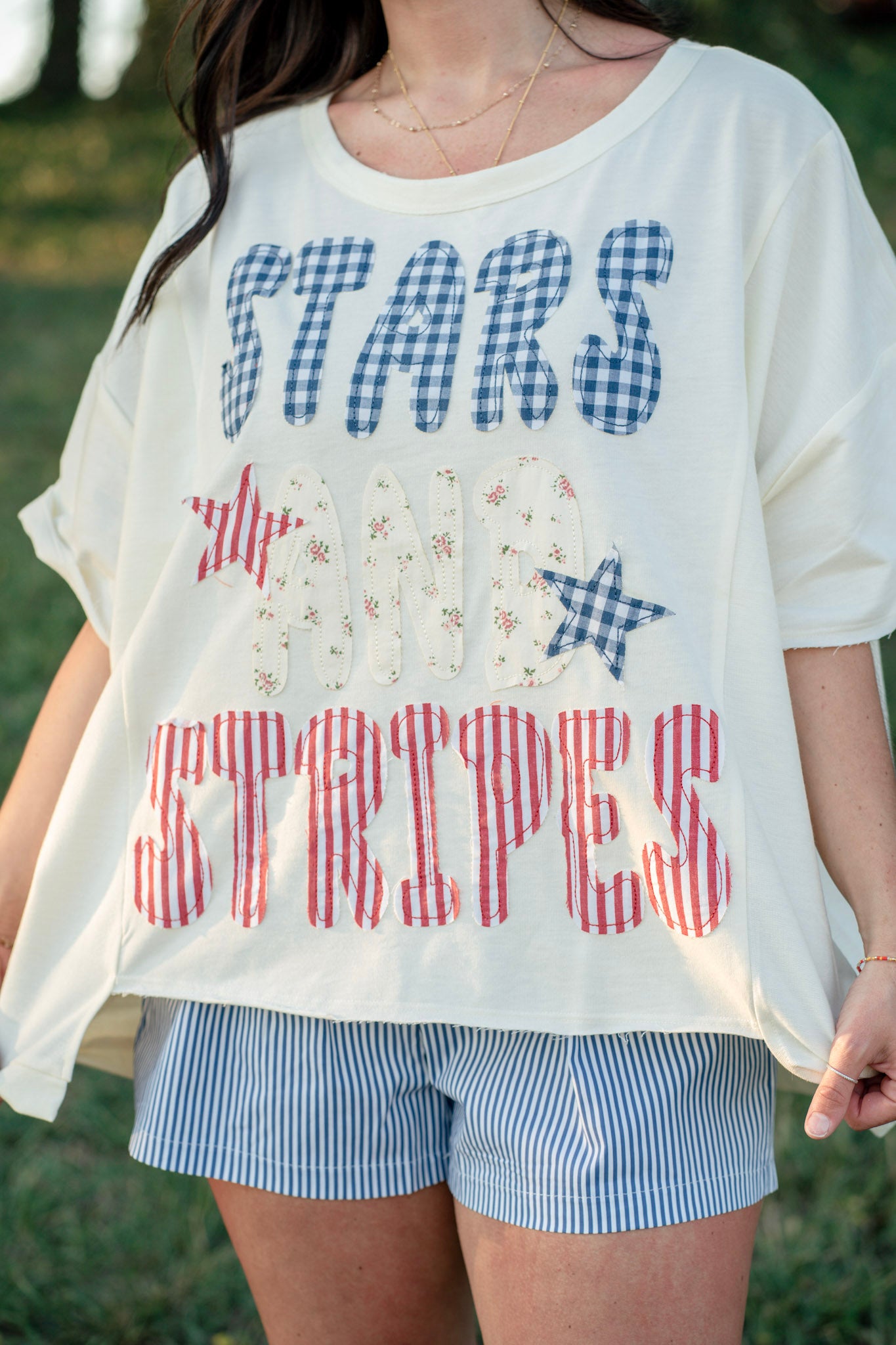 Stars and Stripes Patchwork Top