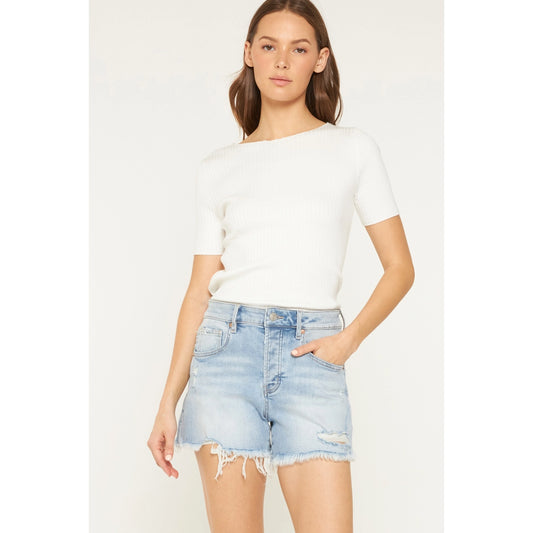 Super High Raw Hem Shorts