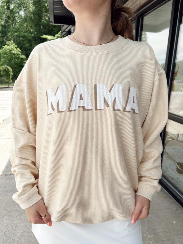 mama corded sweatshirt