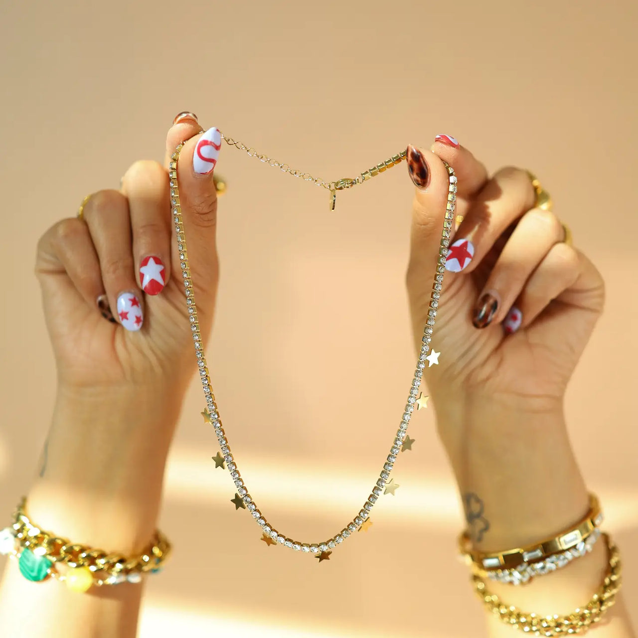 Julietta Star Charm Tennis Necklace