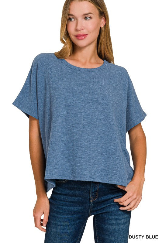 Cotton slub oversize tee