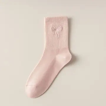Women's Embroidered Bow SOCKS