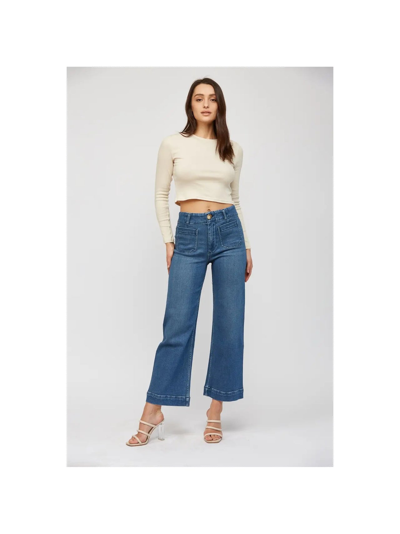 Super High Rise Wide Leg Cropped - Super Soft