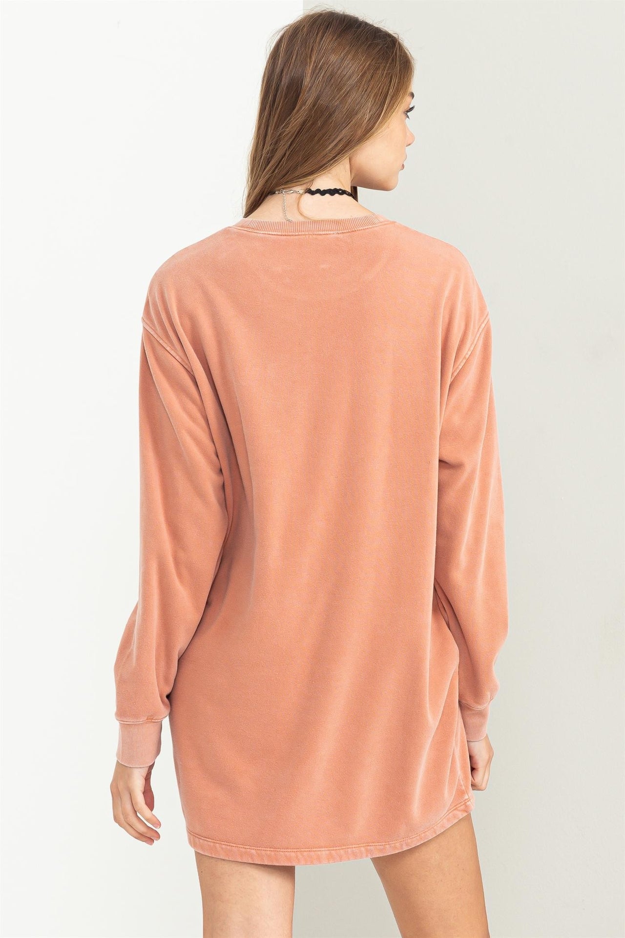 easy sweatshirt dress CLAY