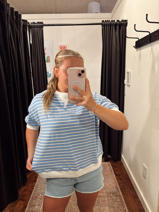 Online- Striped SS Light Blue