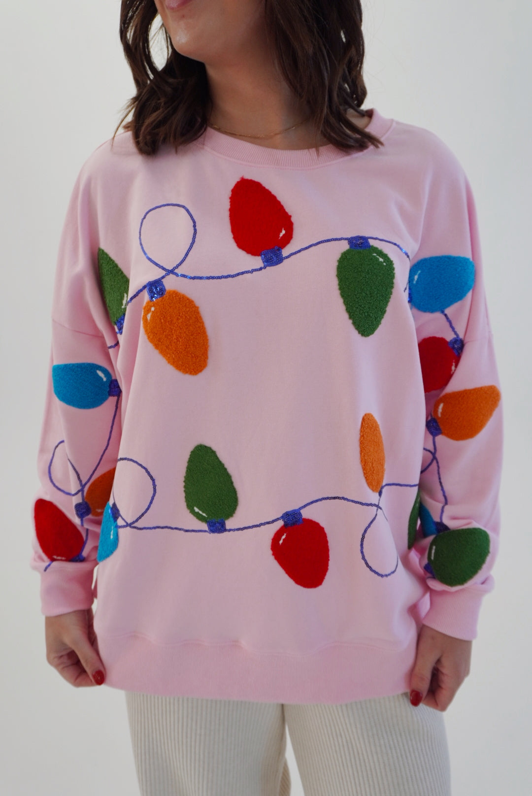 Christmas lights sweatshirt