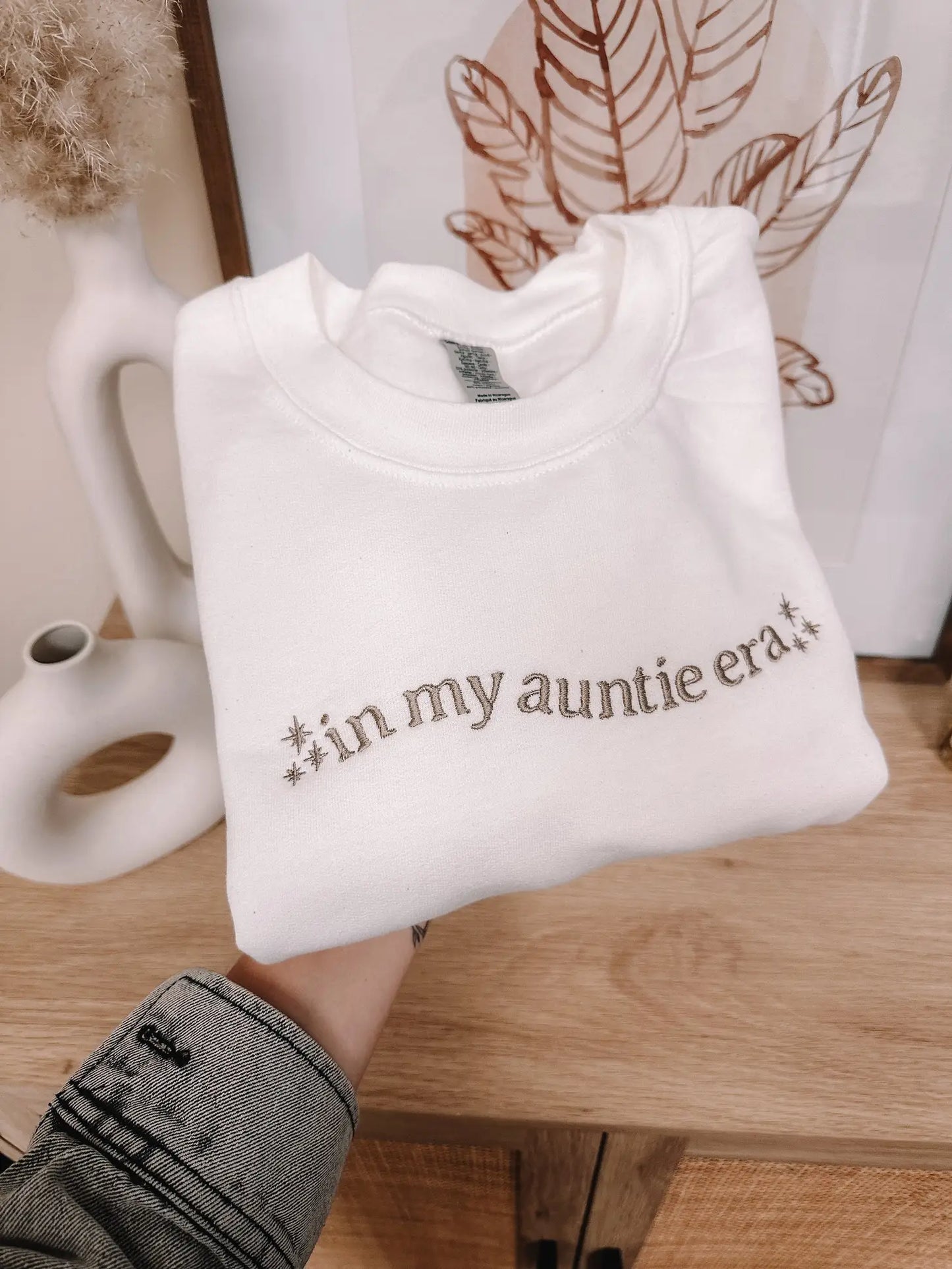 Embroidered In My Auntie Era Crewneck