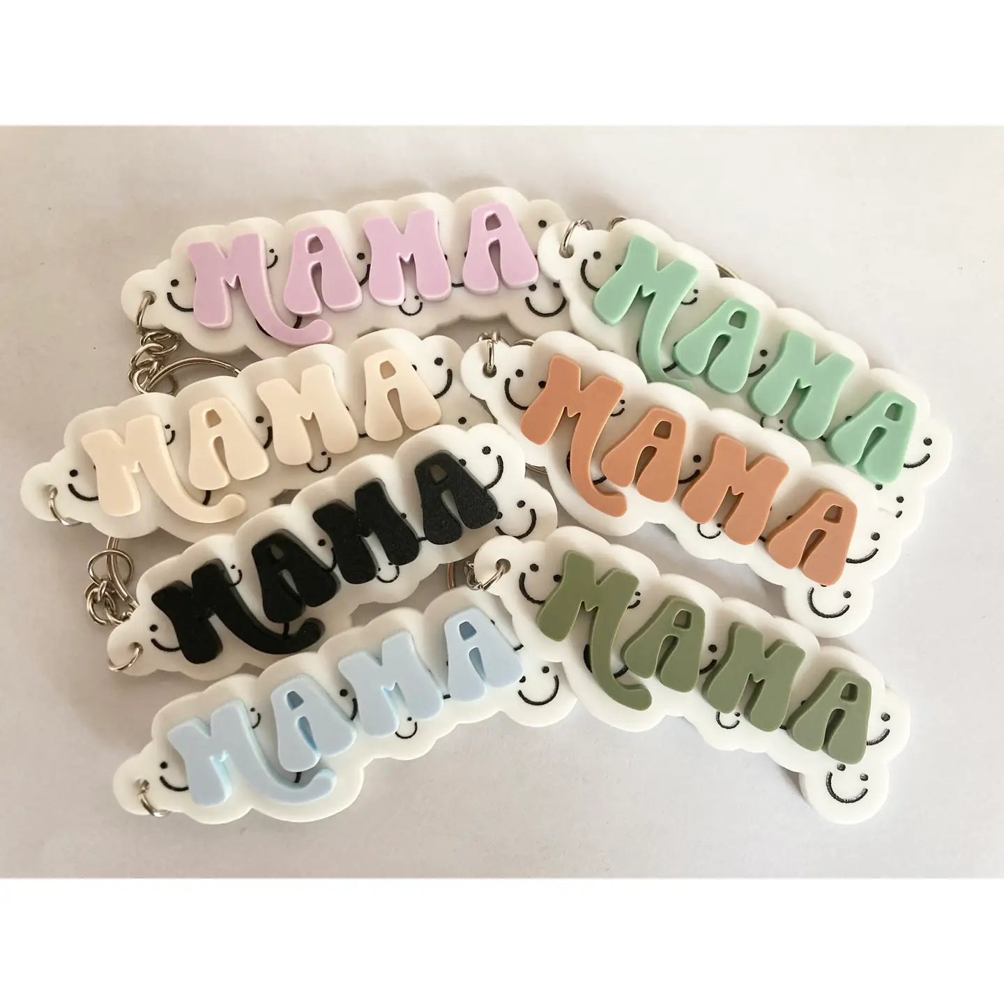 happy mama keychain
