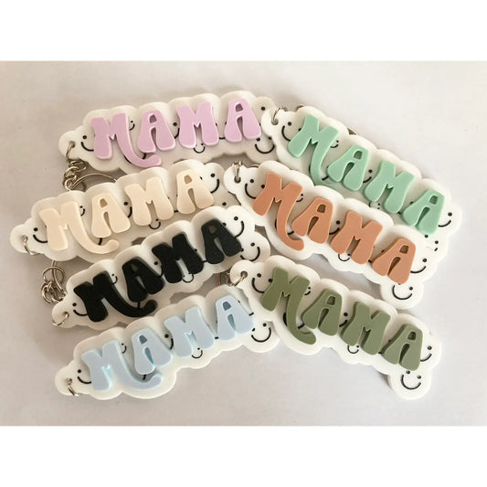 happy mama keychain