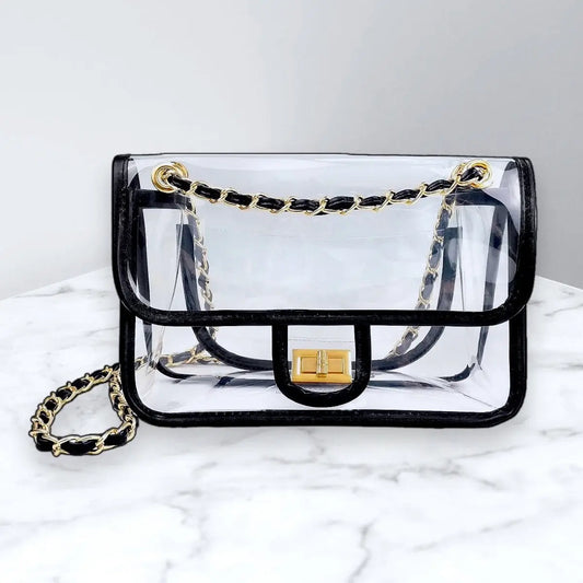 clear bag large BLACK