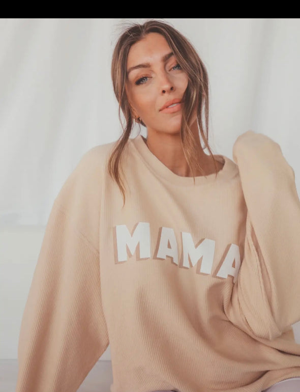 mama corded sweatshirt