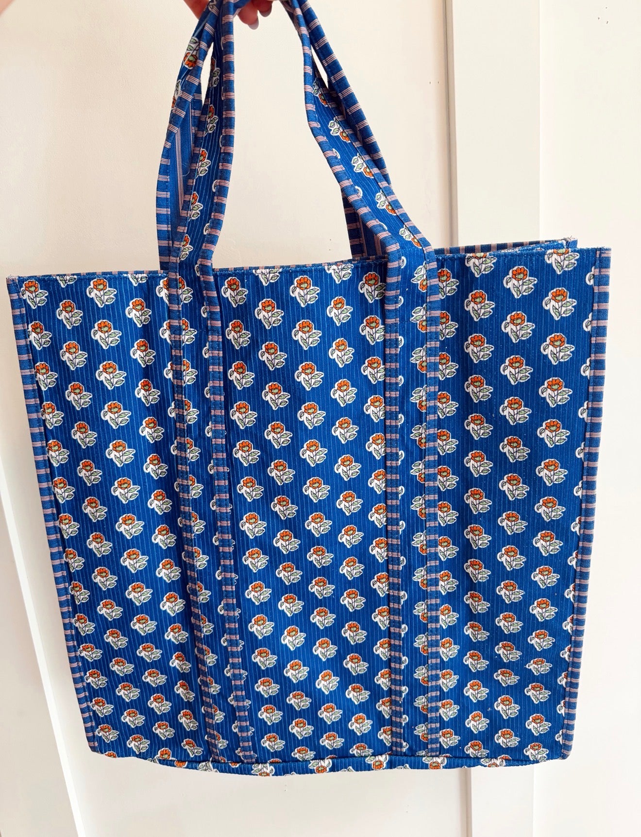 Organic Reversible Quilted Tote Bag