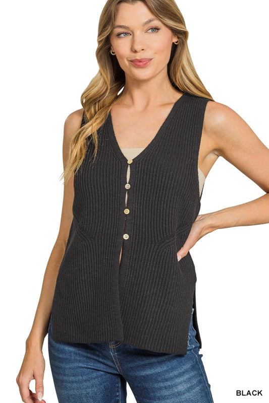 4 button sweater vest