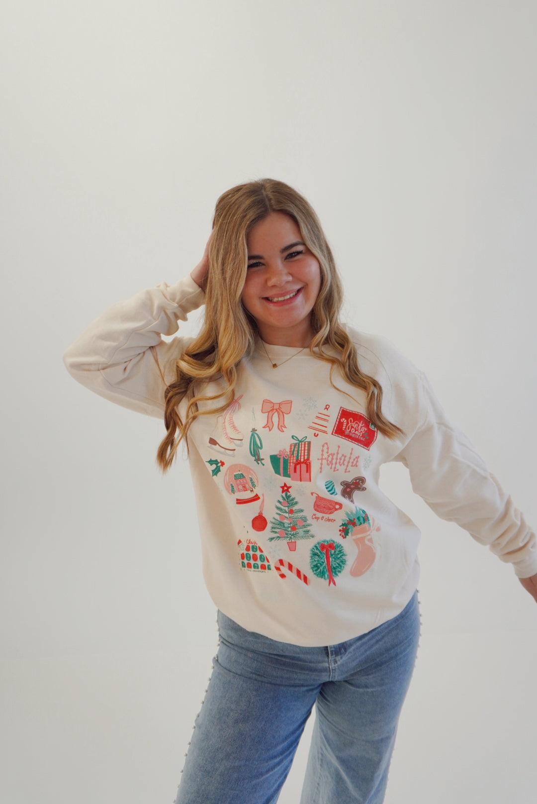 Christmas collage sweatshirt