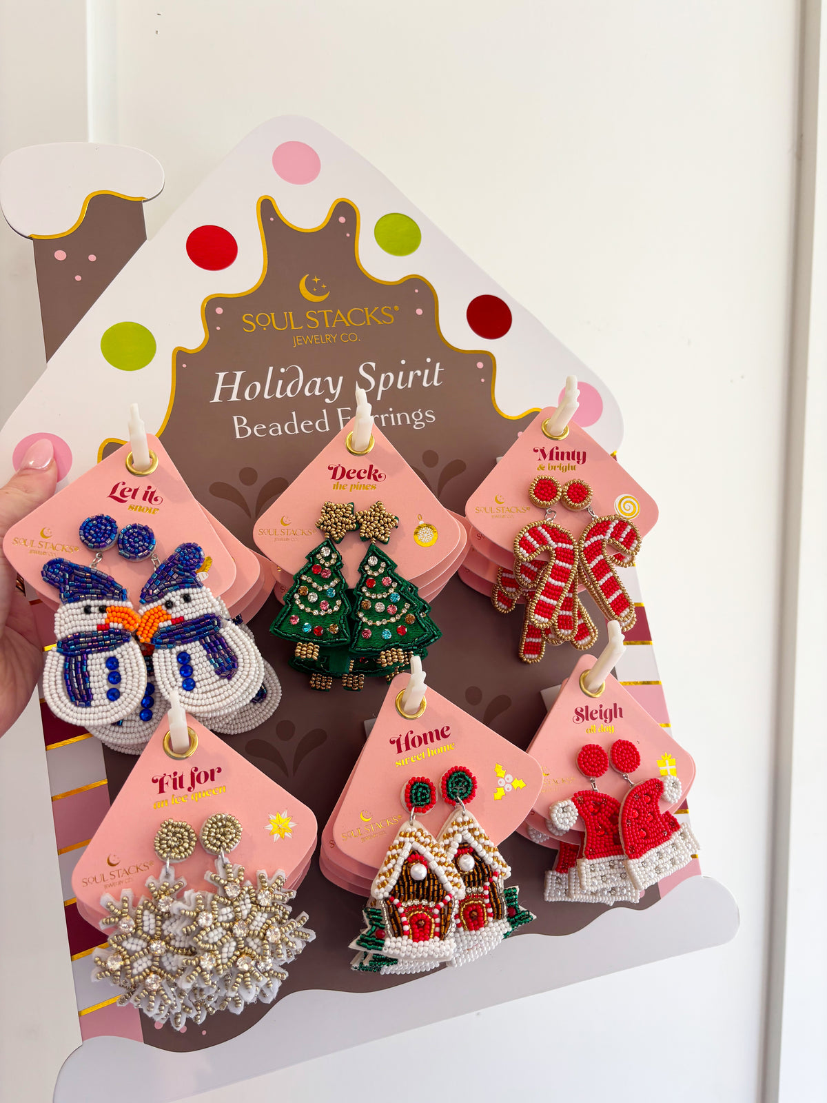 Soul Stacks Beaded Holiday Earrings