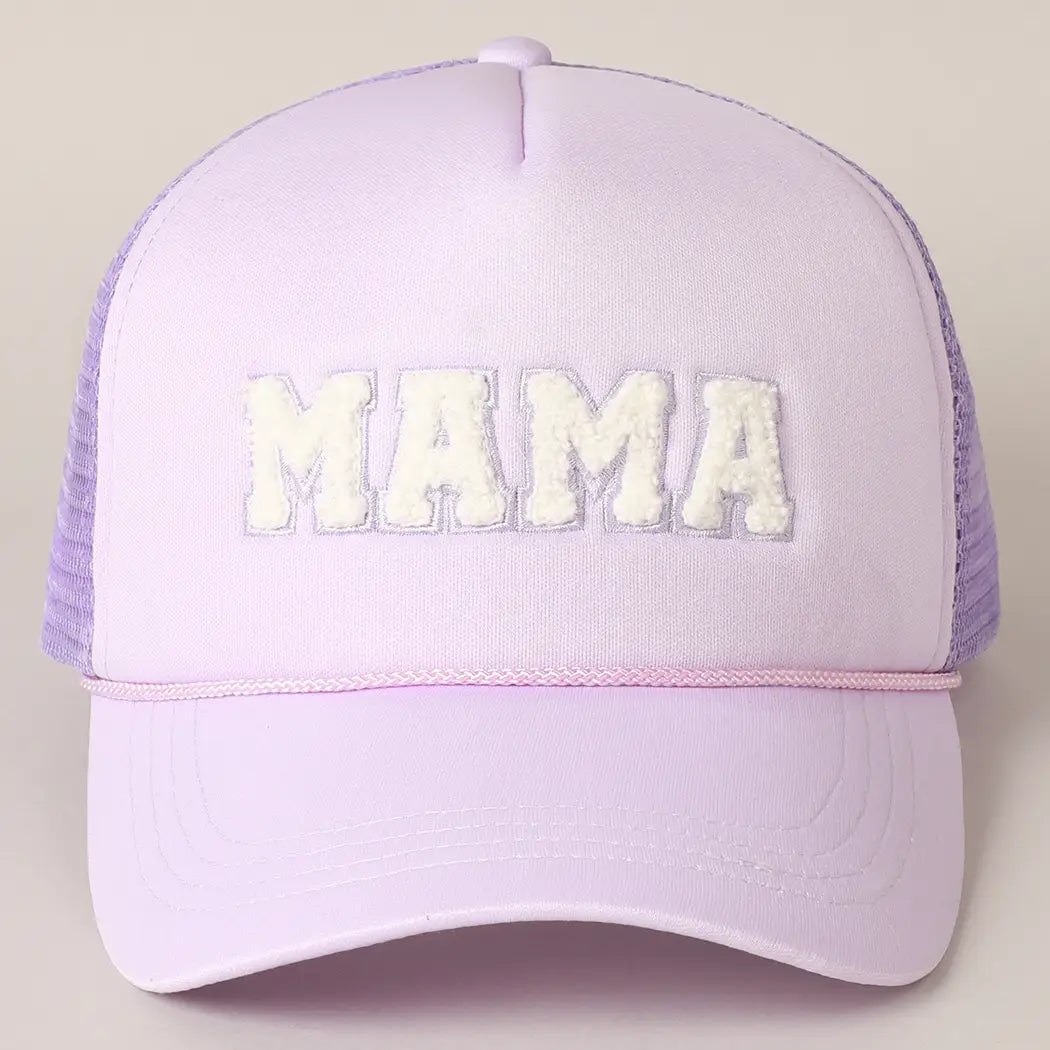 MAMA Chenille Patched Trucker Cap