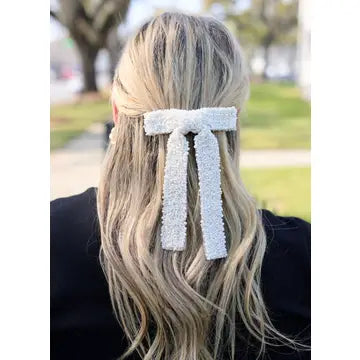 Birdie Pearl Bow Ivory