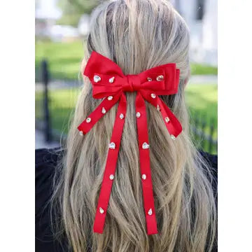 Futrelle Cz Hair Bow RED
