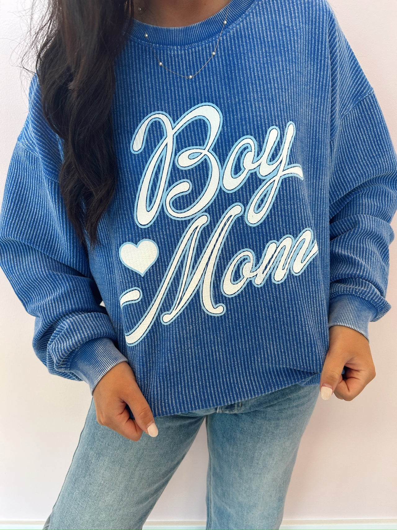 boy mom corded sweatshirt
