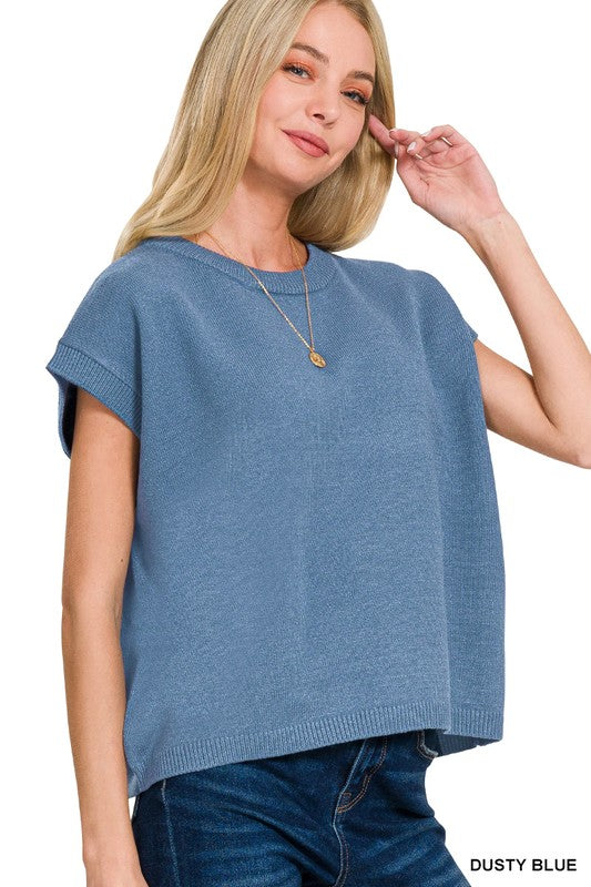 Oversized viscose sweater vest