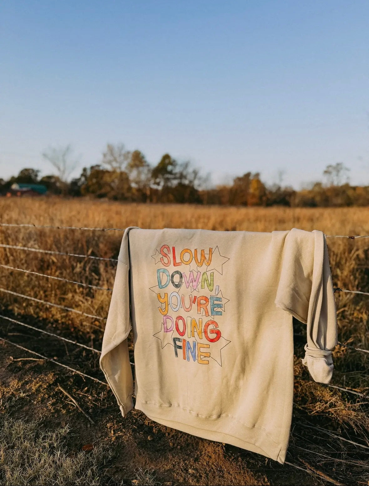 slow down sweatshirt