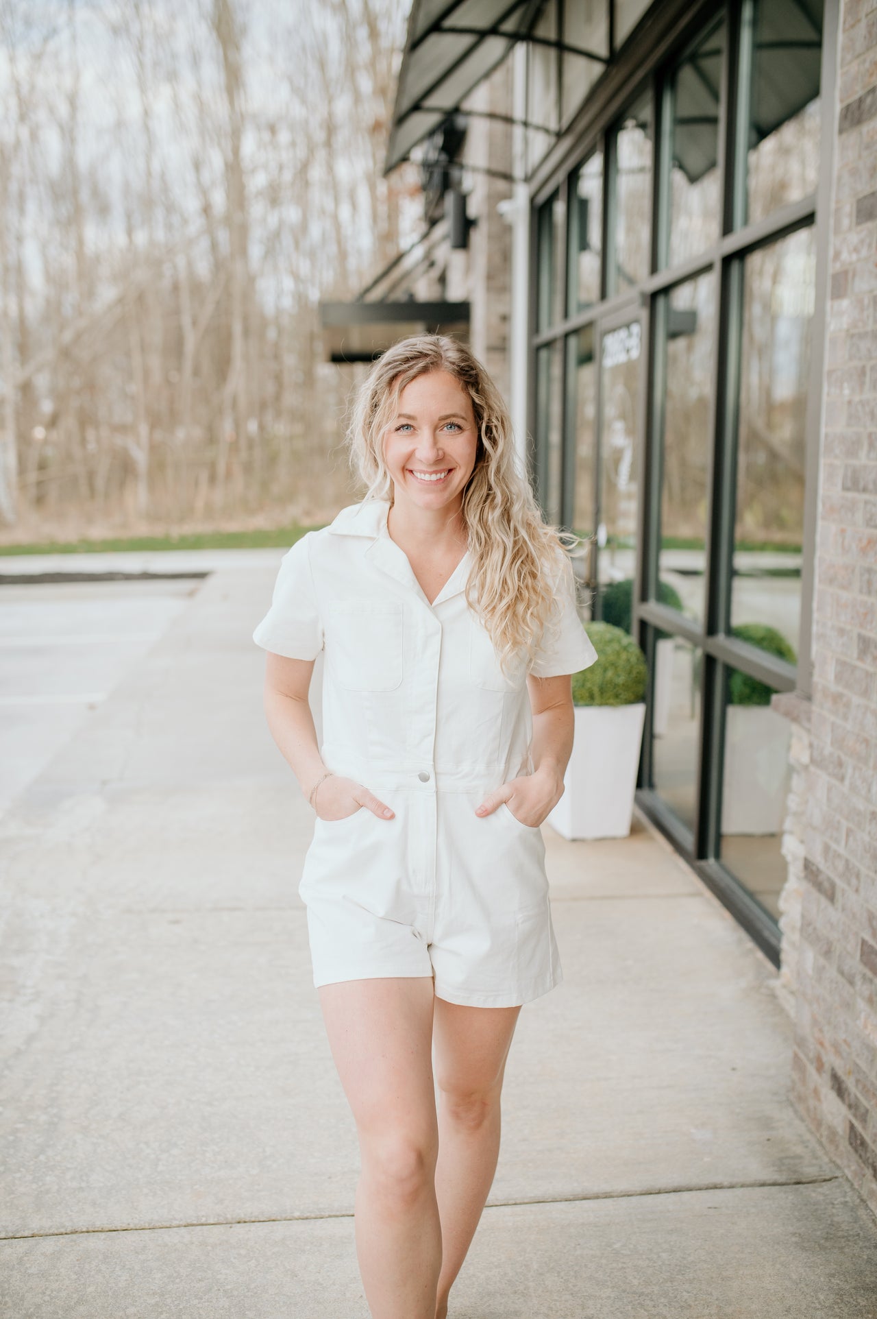 Jessie Crystal Fringe Romper White