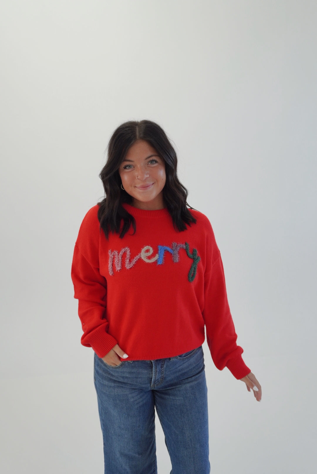 Merry tinsel sweater