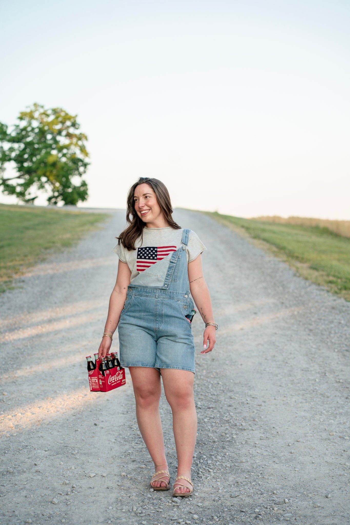Flag Mock neck Short Sleeve Sweater